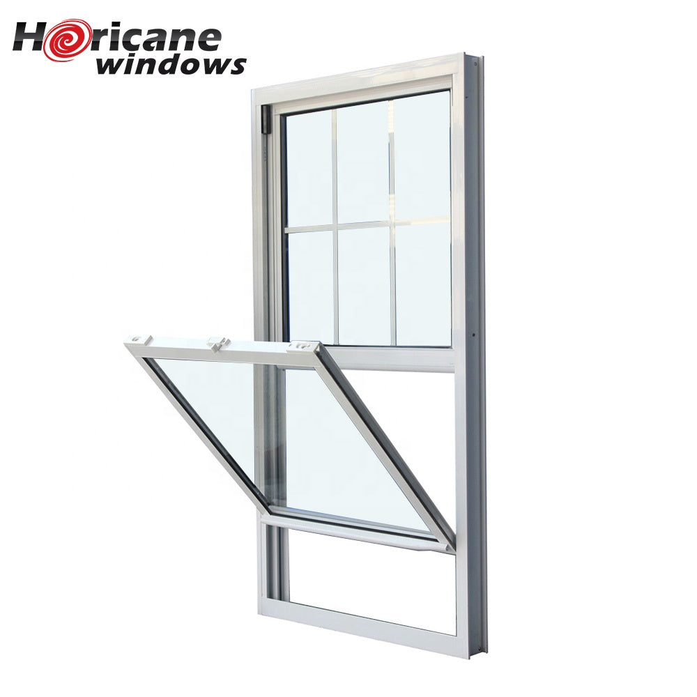 Superhouse Australian standard aluminium frame single hung sliding glass windows for sale