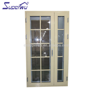 Superwu Aluminum mother son gate doors with blind shutter and bar