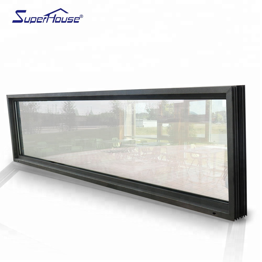 Superhouse US standard dtrong quality bullet proof detection aluminum fixed window with laminated glass