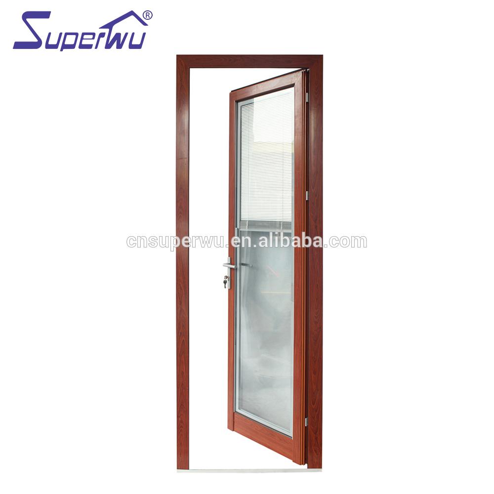 Superhouse 10 years warranty wooden color aluminum frame casement door with cheap price