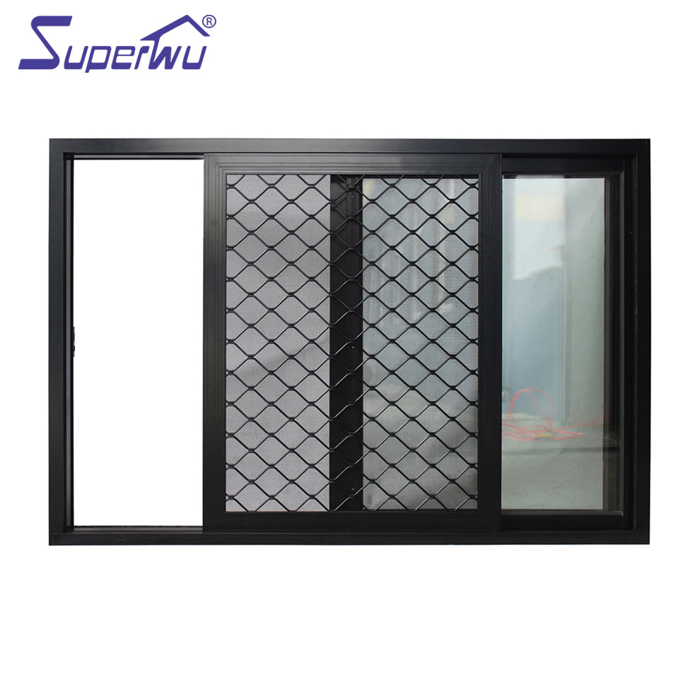 Superhouse Australian standard aluminum mosquito net window guard design window corner sliding window