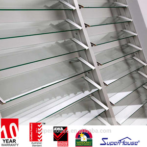 Suerhouse AS2047 Commercial aluminium adjustable louvers glass window in china