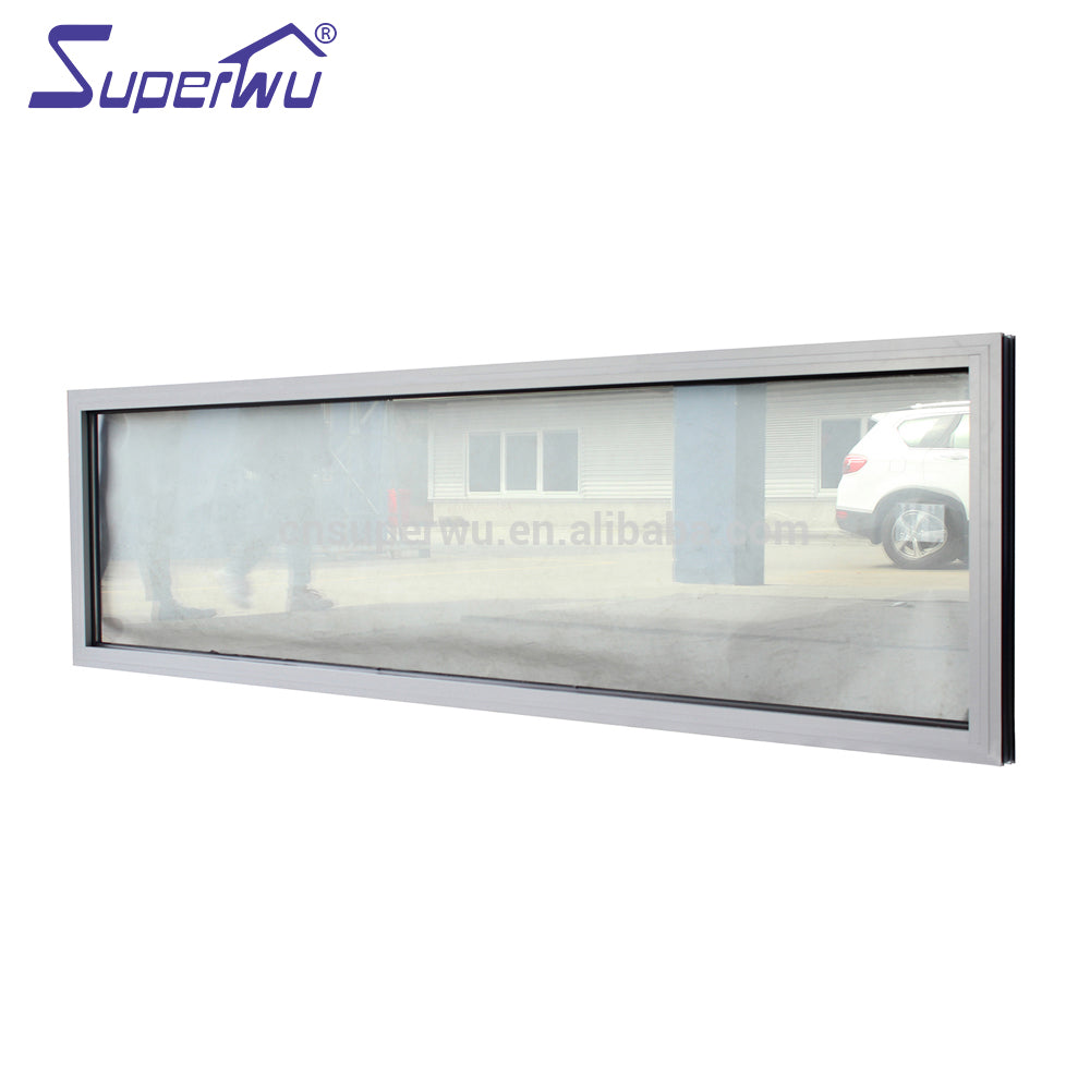 Superwu China supplier fixed panel glass aluminum window with 3.4 U value