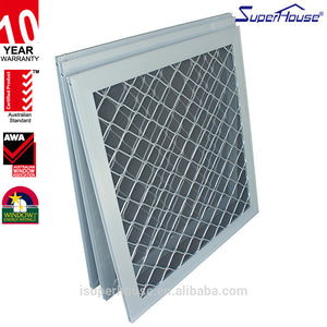 Suerhouse japanese modern window grill design latest design aluminium simple window grills with AS2047 standard