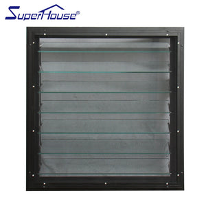 Superhouse Australia standard Green house use white color Electric glass louver with 10 years warranty