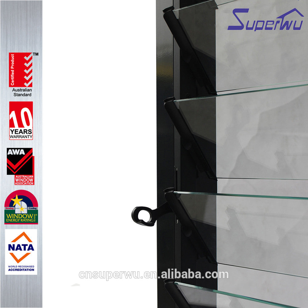 Superwu Used building materials prefabricated houses residential aluminium window louvers glass louvre