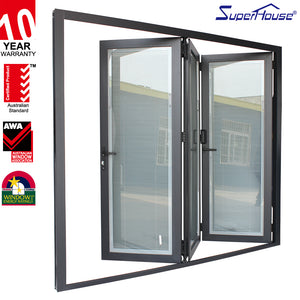 Suerhouse Price of bi folding doors modern glass exterior sliding folding doors