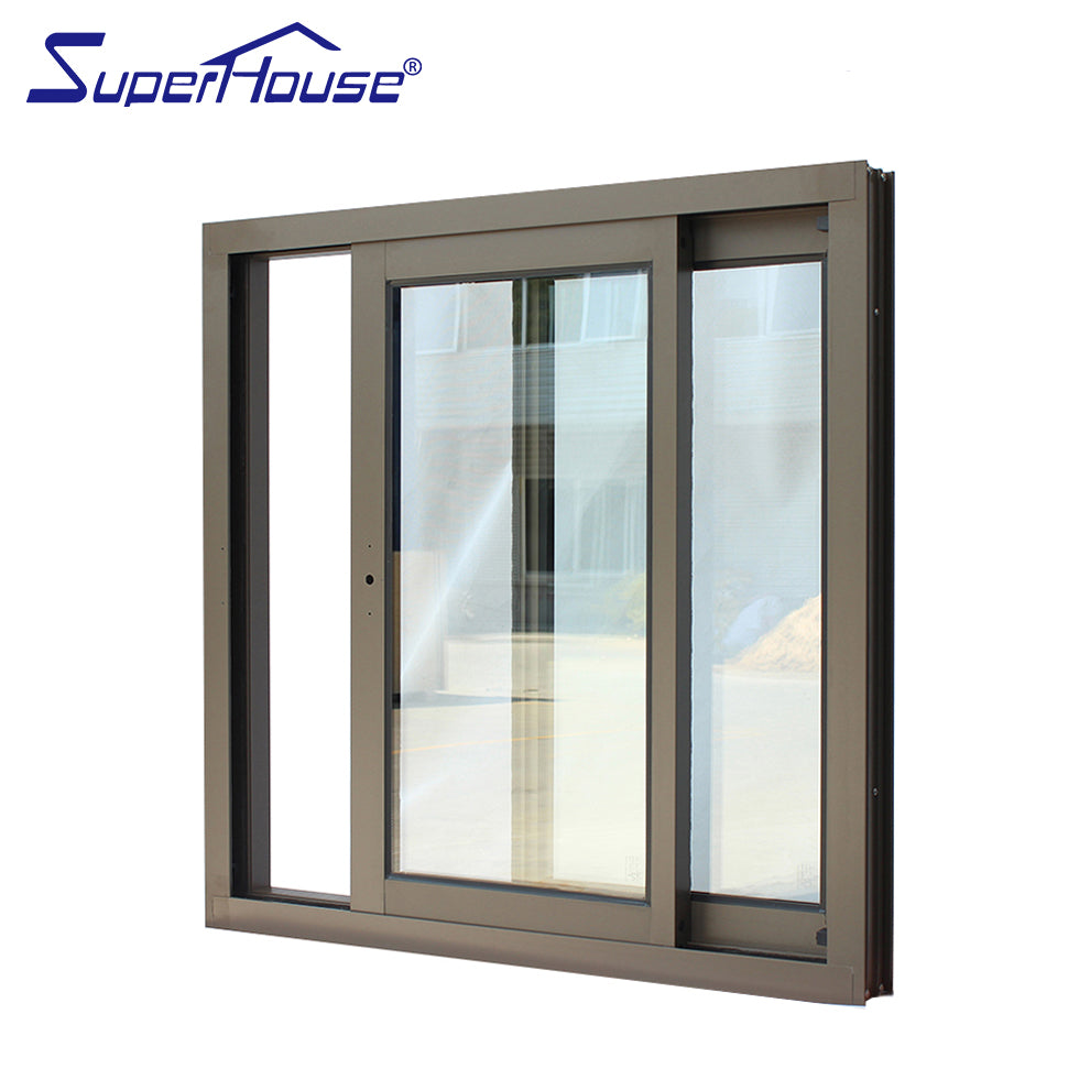 Suerhouse High Quality Fire Rating Sliding General Aluminum Double Glazed Laminated Glass Sliding Windows
