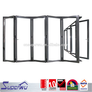 Superhouse Superwu soundproof aluminium folding glass door price with Australian standards AS2047