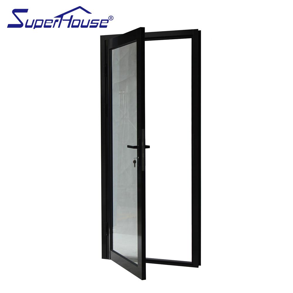 Superhouse used commercial glass entry black hinge cheap house doors for sale