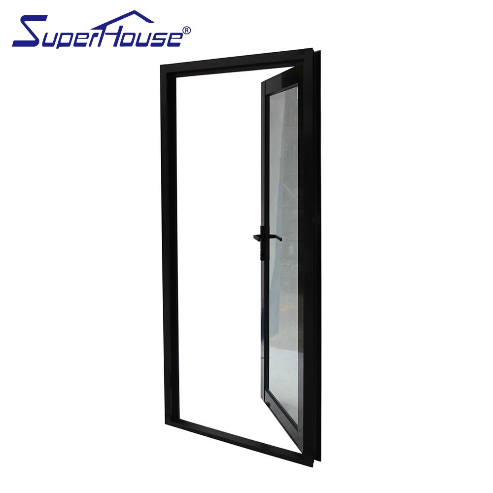 Superhouse used commercial glass entry black hinge cheap house doors for sale