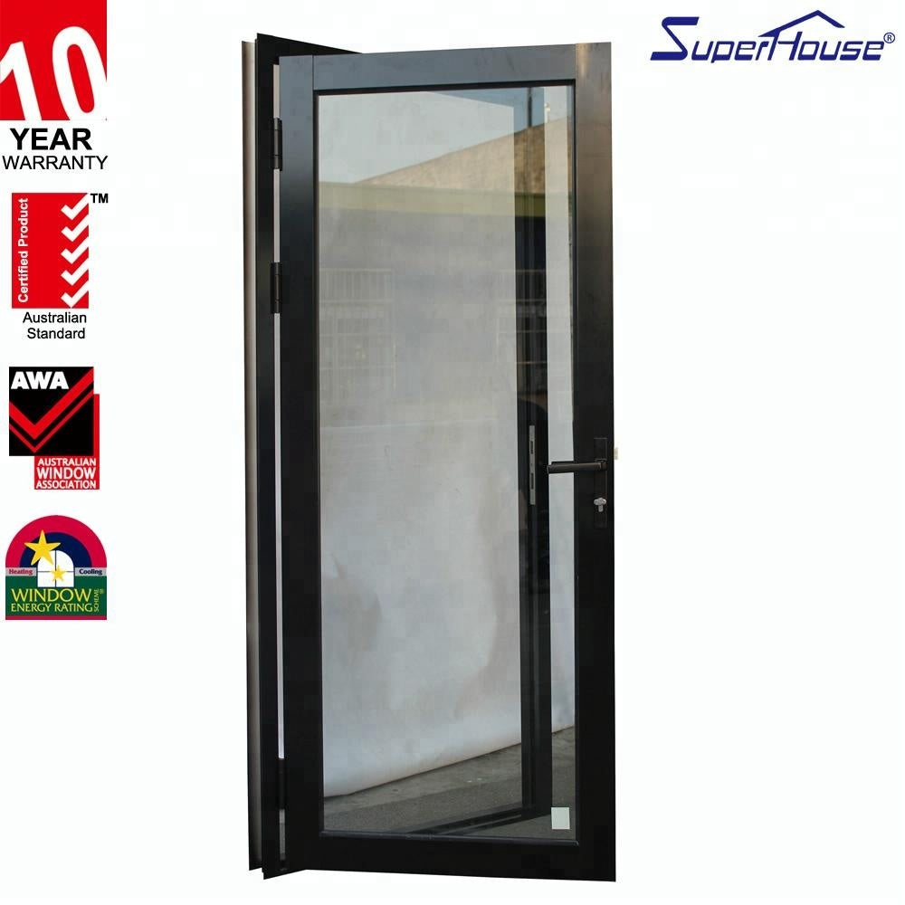 Suerhouse sound proof office entrance glass dutch door aluminium metal glass double entry doors from China