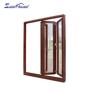 Superhouse Transparent glass folding doors super white glass door