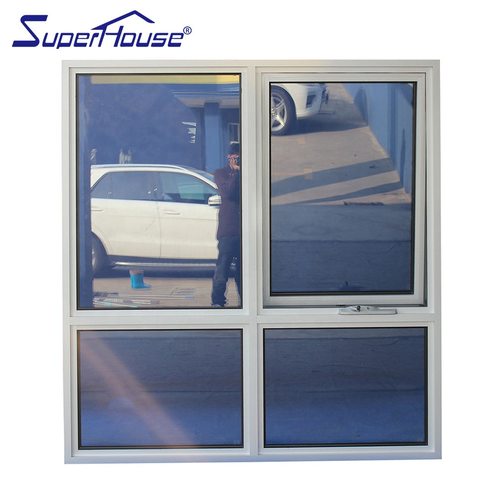 Superhouse World design hurricane aluminium glass awning window