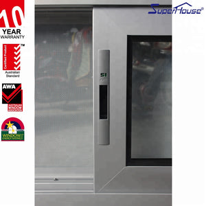 Superhouse AU & NZ standard commercial system impact resistance sliding window with flyscreen