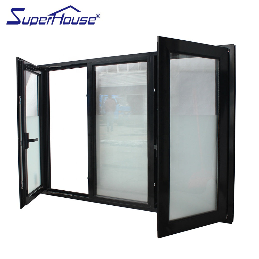 Superhouse AU & USA standard high quality casement french swing aluminium glass window with German window hardware