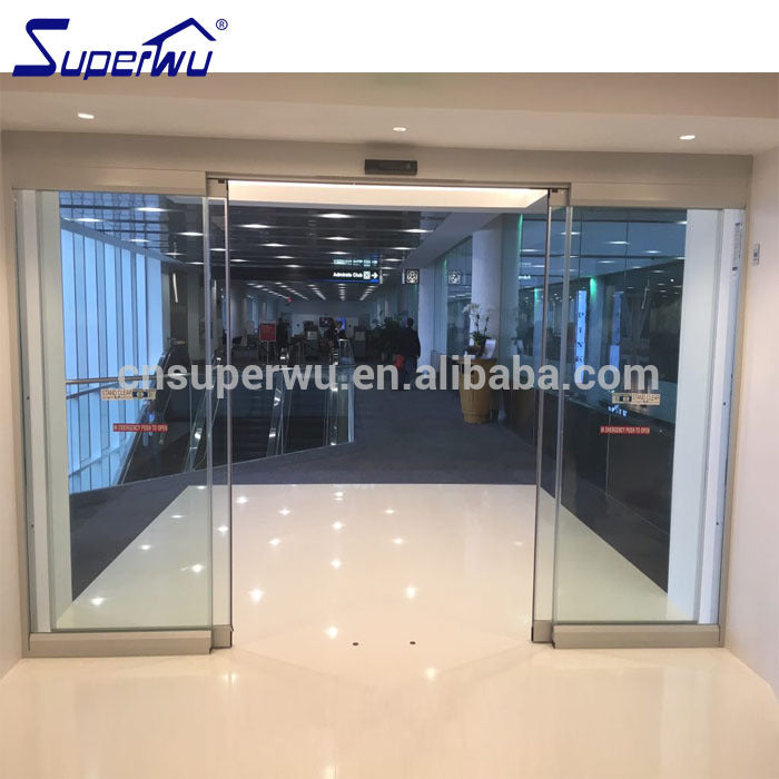 Superwu Automatic frameless aluminum sliding door glass sensor door