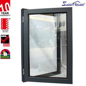 Superhouse commen toilet customized size color aluminum glazed casement Privacy matt window