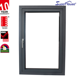 Superhouse commen toilet customized size color aluminum glazed casement Privacy matt window