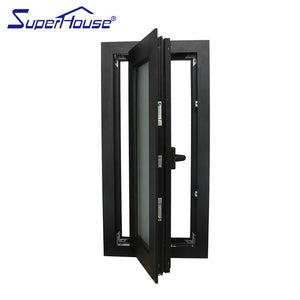 Superhouse New Zealand standard black casement french window side hung swing window for tiny house cabin