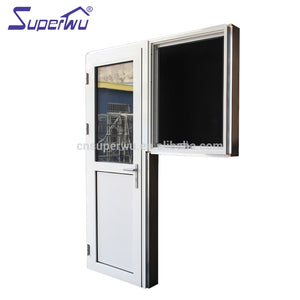 Superwu Half aluminum ceramic fritted glass front door designs for privacy