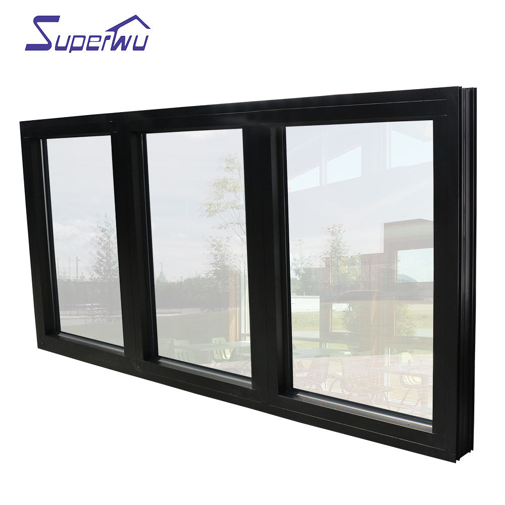Superwu Canada certificate top quality modern aluminum large glass picture windows