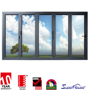 Superhouse prefab houses door and window aluminium double glazed bi-folding door