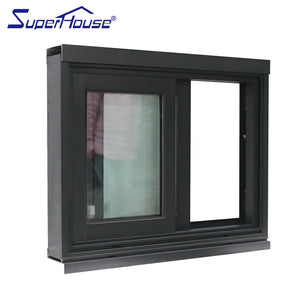 Superhouse Fireproof and Waterproof European Style prefabricated Double glazed aluminum sliding windows