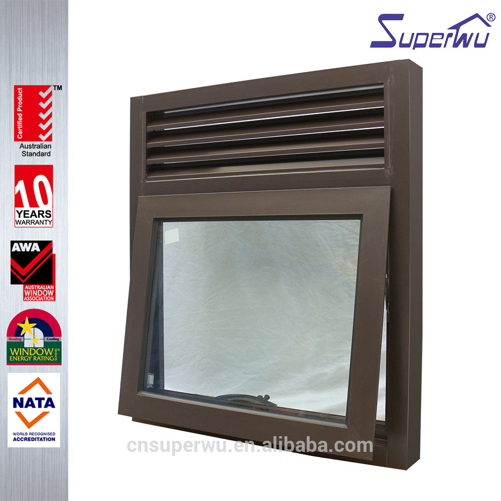 Superwu aluminum window extrusion profile sound proof awning windows United States