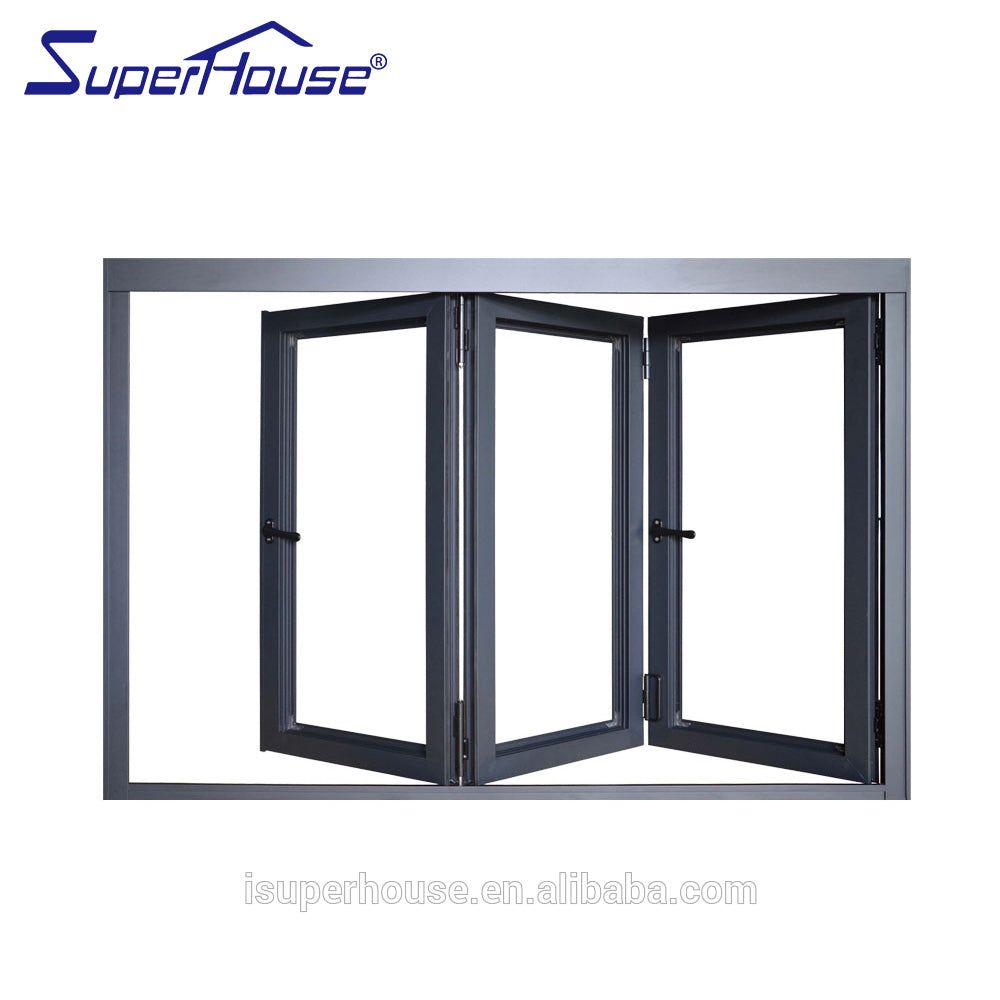 Suerhouse Florida approval window factory aluminium glass folding windows and doors for balcony