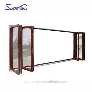 Superhouse China dust proof exterior aluminum bi-fold doors prices