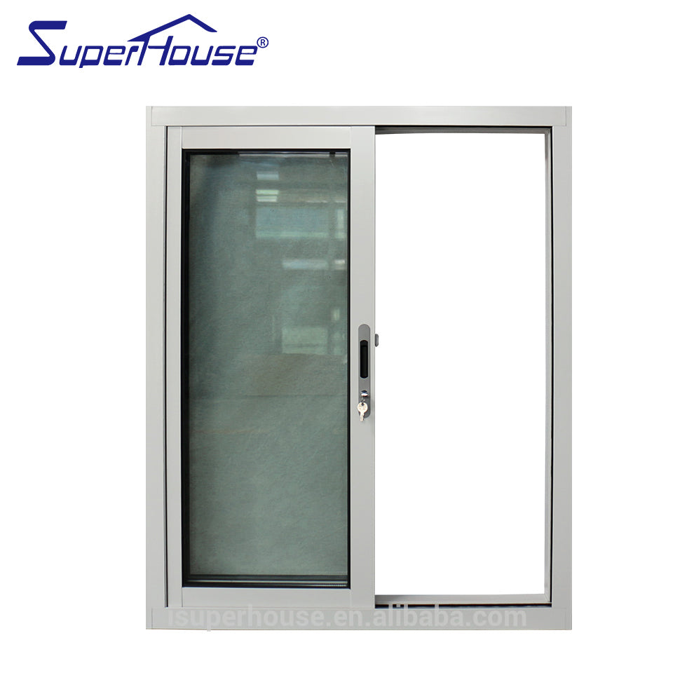 Superhouse weather proof double glass standard size upvc sliding windows with America nfrc dade standard