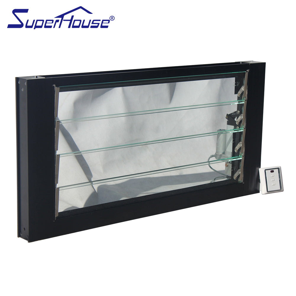 Superhouse Electric glass shutters aluminium louver window with 10 years warranty