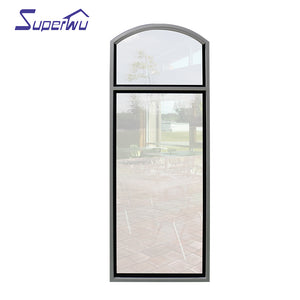 Superwu Aluminum skylight glass window frame factory with two color and arch design