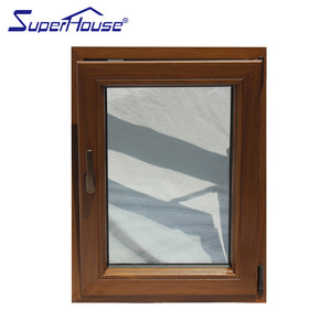 Suerhouse Swing opening type doors and windows aluminum clad wood tilt and turn window for luxury house