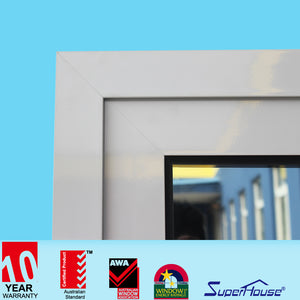 Suerhouse japanese frames aluminium windows white powder coating side glass aluminum double pane windows