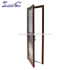Superhouse 10 years warranty wooden color aluminum frame casement door with cheap price
