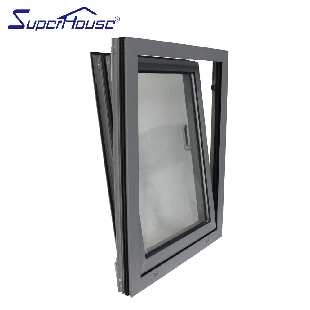 Superhouse EU standard Pasive House system tilt and turn window with triple low-E glass