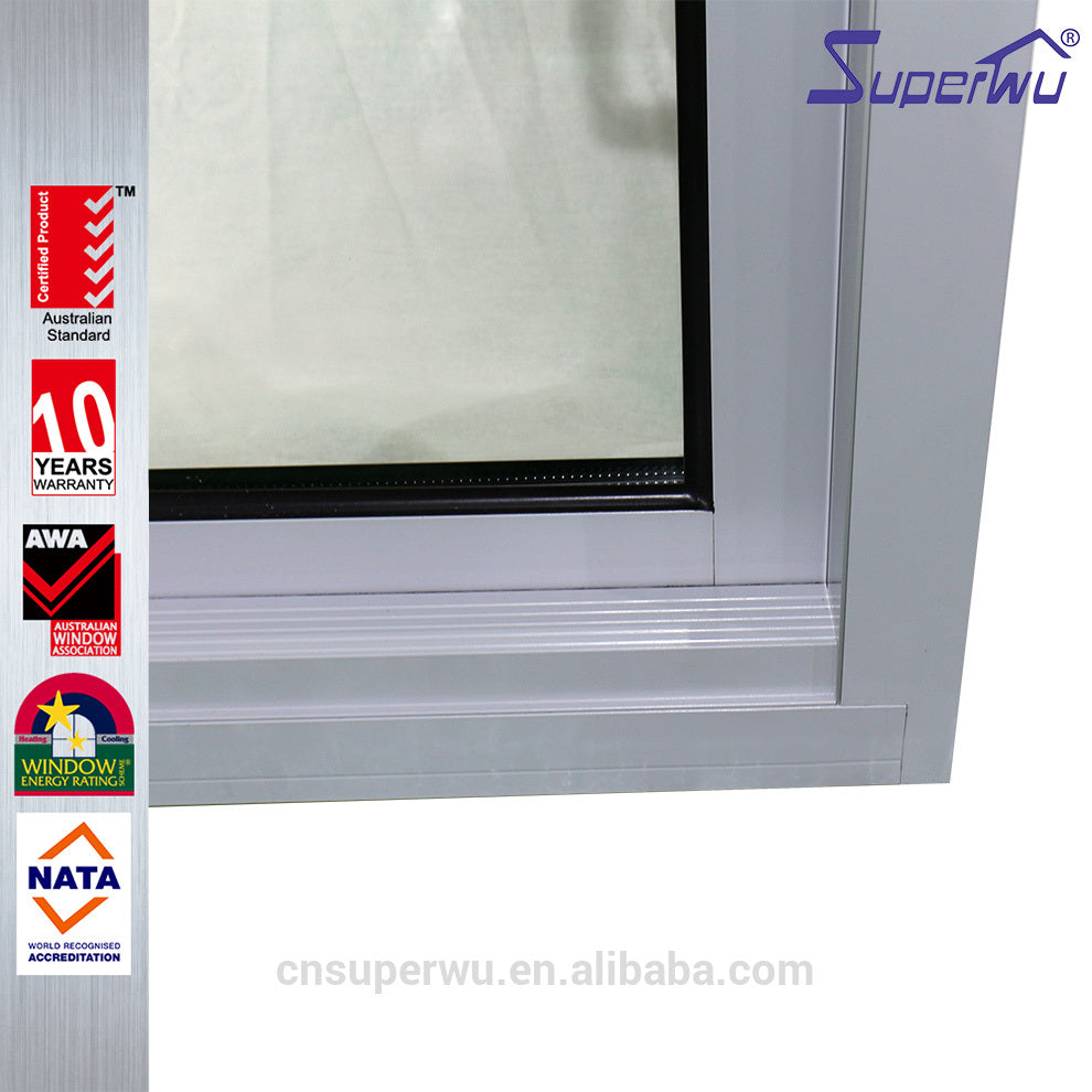 Superwu China Superwu Australian standard AS2047 top quality heat insulation double glass aluminium sliding window