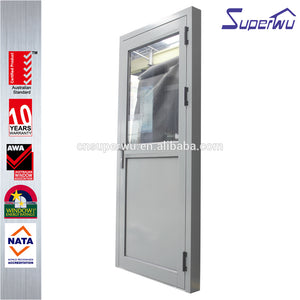 Superhouse Australia standard double glass aluminium hinged door half glass half aluminum panel casement door for residential