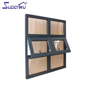 Superwu NFRC windows double glazing aluminum awning window