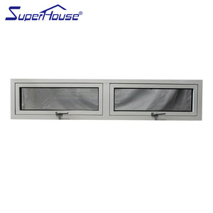 Superhouse euro twin aluminium customized glass awning window