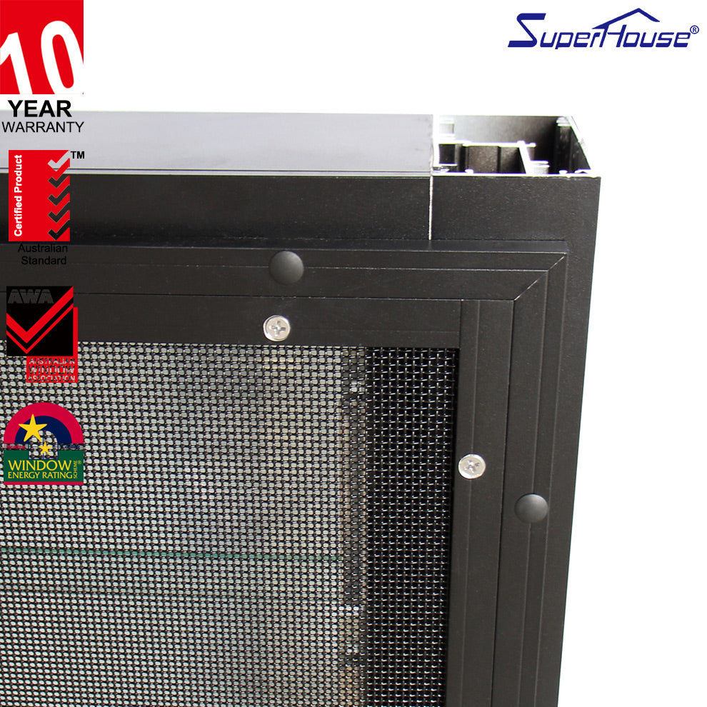 Superhouse Australia AS2047 standard and NOA standard electric aluminium adjustable louvre price with security mesh
