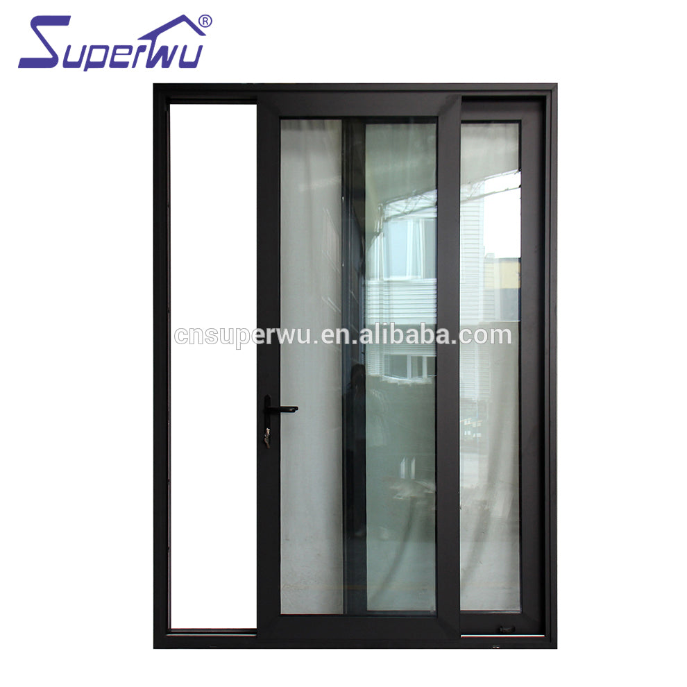 Superhouse Thermal break aluminum profile sliding door with retractable flyscreen for australia market