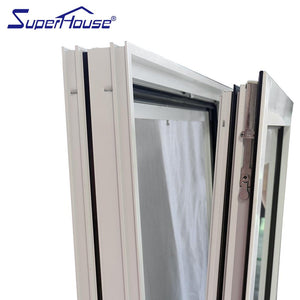 Superhouse UAS Miami DADE standard aluminium tilt and turn window with mosquito screen
