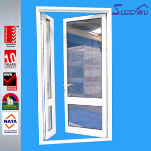 Superwu Hot sale tempered glass european style used commercial glass entry door