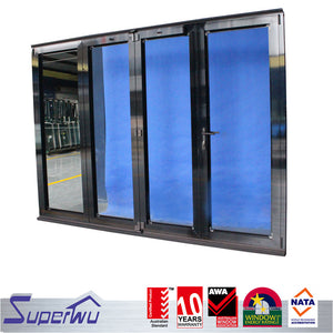 Superhouse China best design aluminum 4 panel bi folding patio storm door