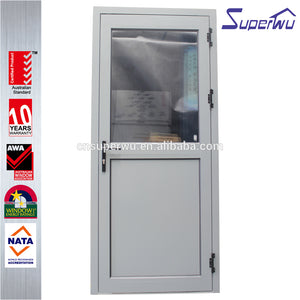 Superhouse Australia standard double glass aluminium hinged door half glass half aluminum panel casement door for residential