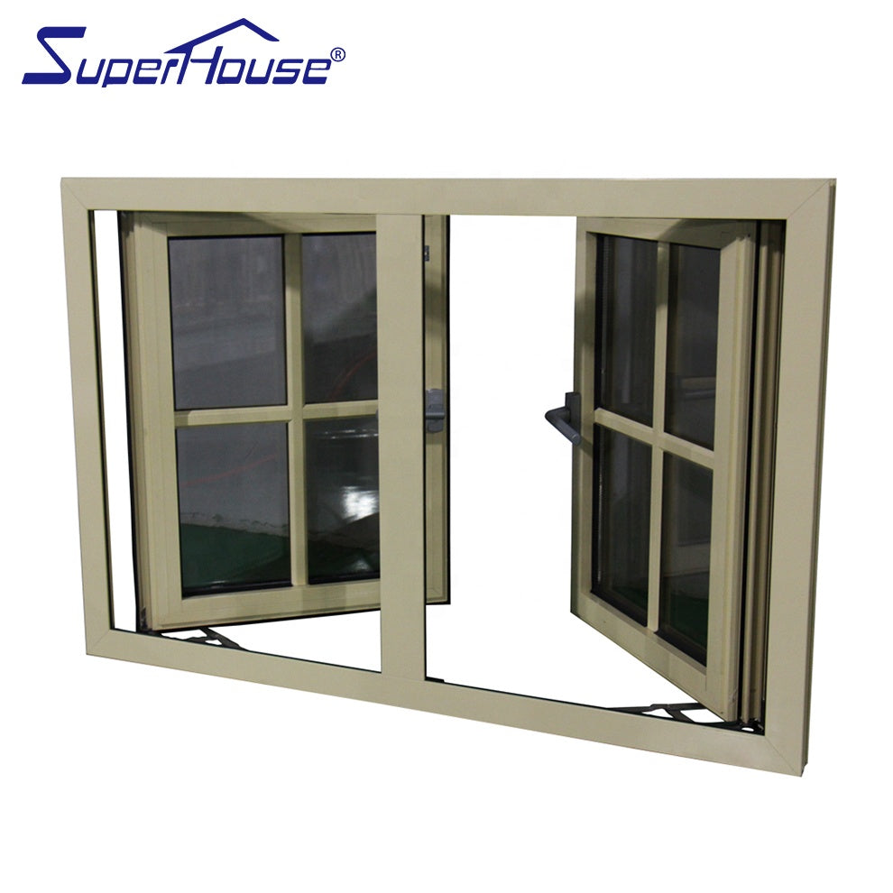 Superhouse USA NFRC standard Aluminium alloy casement window with 10 years warranty for commercial project