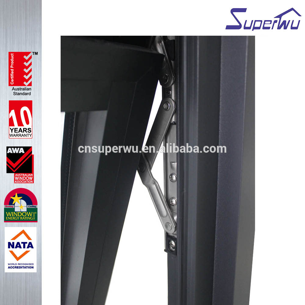 Superhouse Superwu safety windows and doors Australian as2047 unique design black hand chain winder awning window